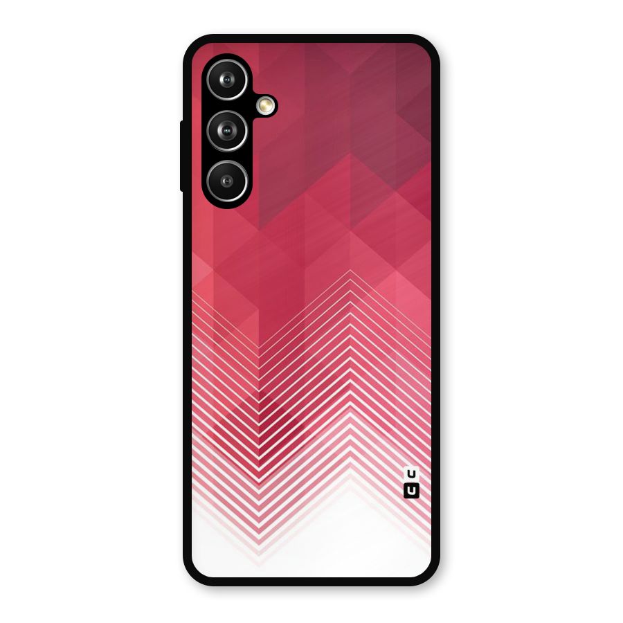 Red Chevron Abstract Metal Back Case for Samsung Galaxy M54