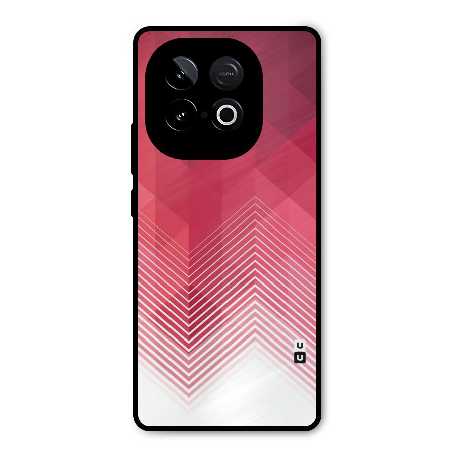 Red Chevron Abstract Metal Back Case for iQOO Neo 10