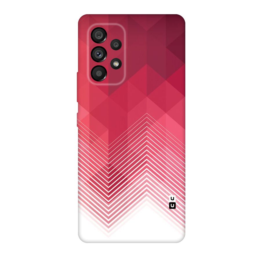 Red Chevron Abstract Original Polycarbonate Back Case for Galaxy A53 5G