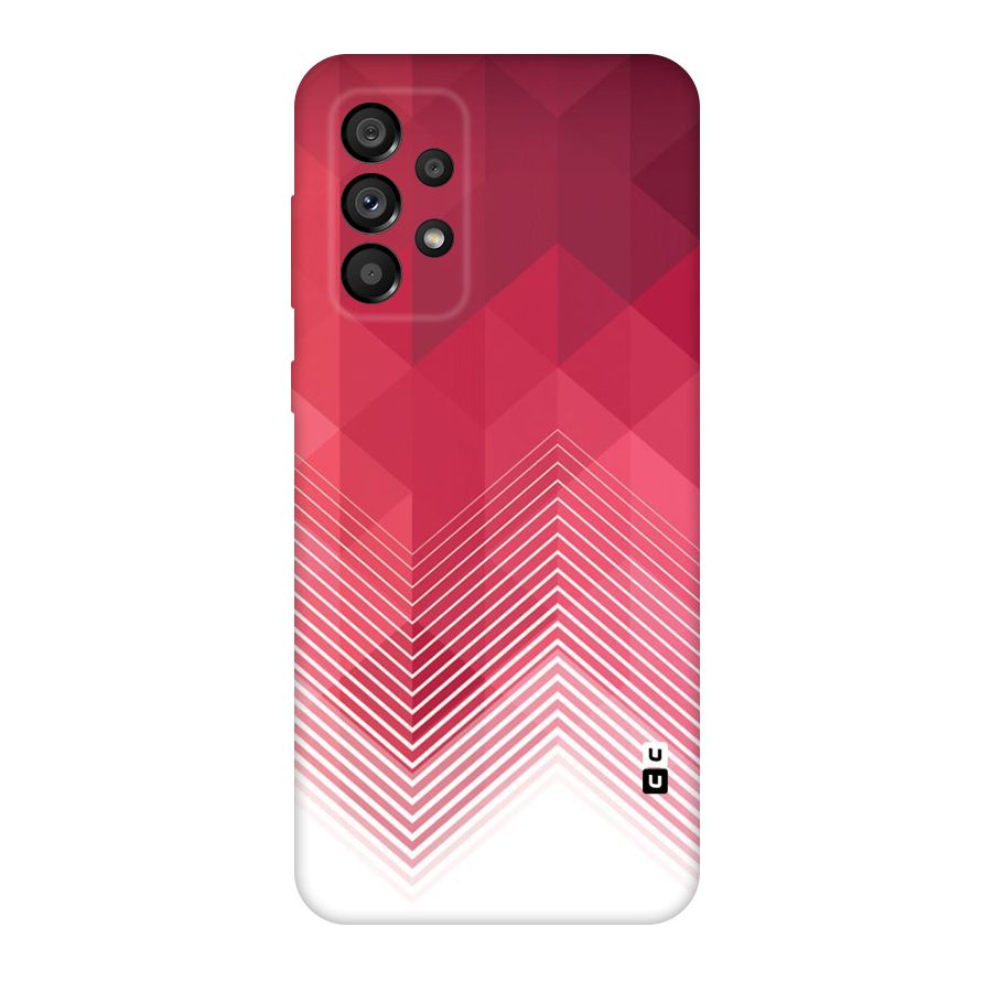 Red Chevron Abstract Original Polycarbonate Back Case for Galaxy A73 5G