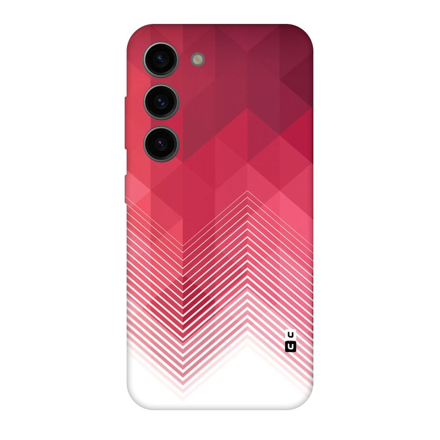 Red Chevron Abstract Original Polycarbonate Back Case for Galaxy S23