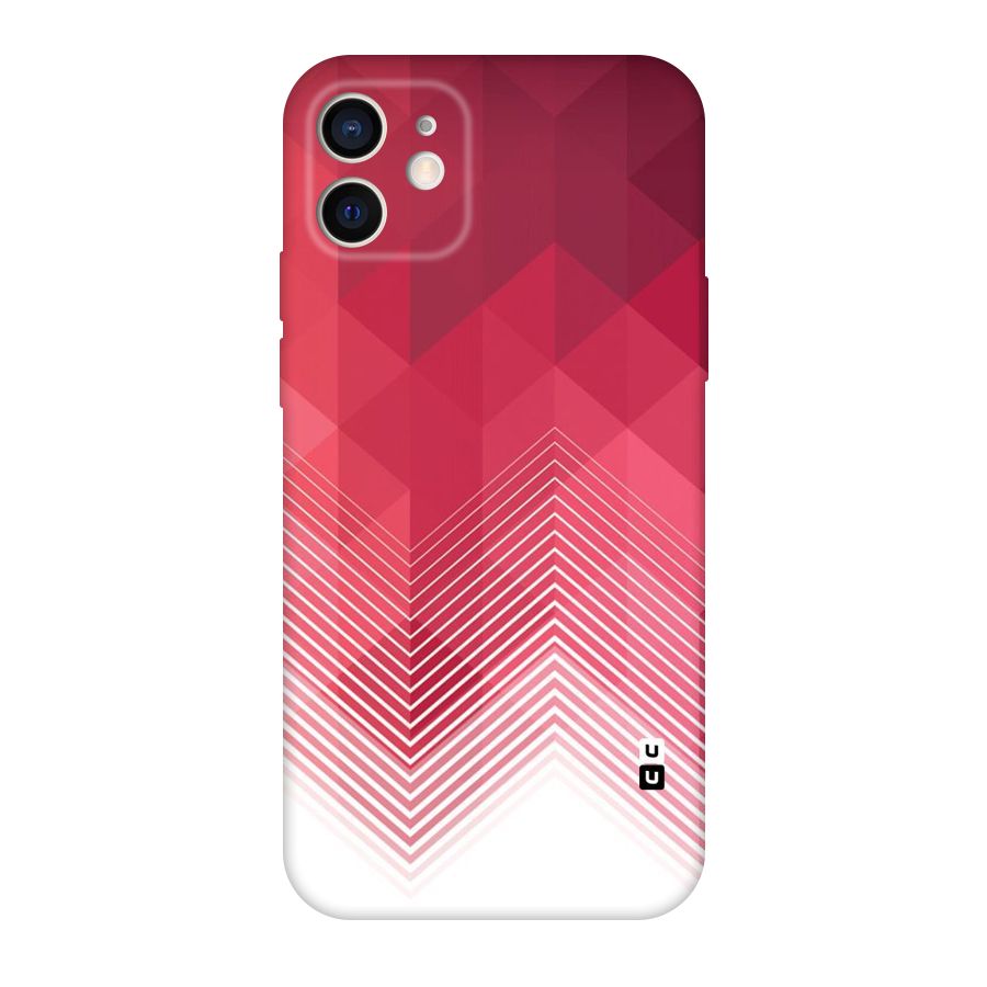 Red Chevron Abstract Original Polycarbonate Back Case for iPhone 12