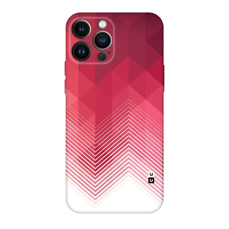 Red Chevron Abstract Original Polycarbonate Back Case for iPhone 13 Pro Max