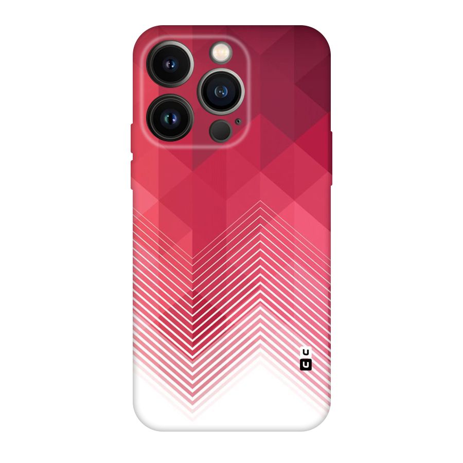 Red Chevron Abstract Original Polycarbonate Back Case for iPhone 14 Pro