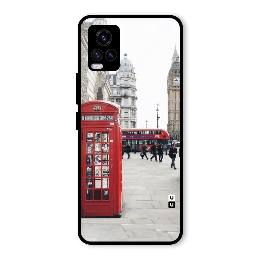 Red City Glass Back Case for Vivo V20 2021