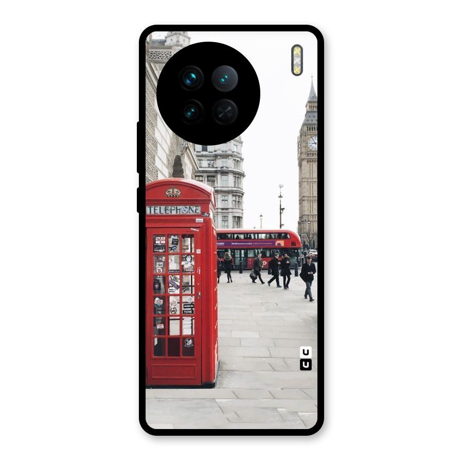 Red City Glass Back Case for Vivo X90