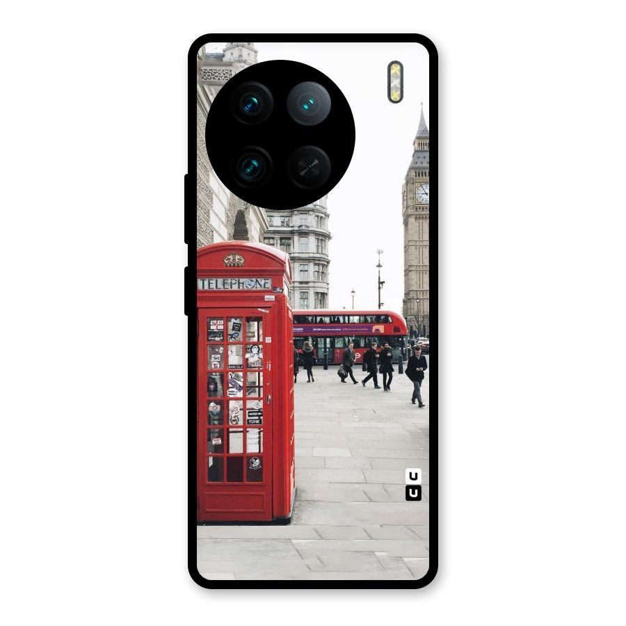 Red City Glass Back Case for Vivo X90 Pro
