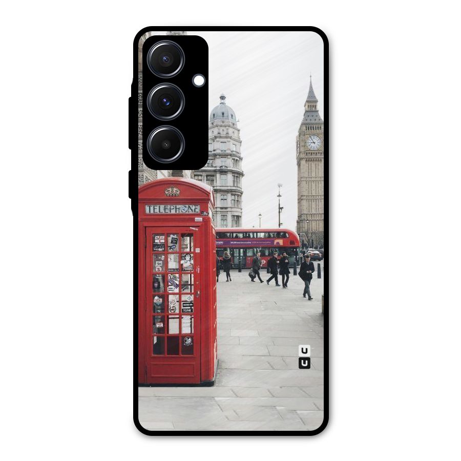 Red City Metal Back Case for Galaxy A55