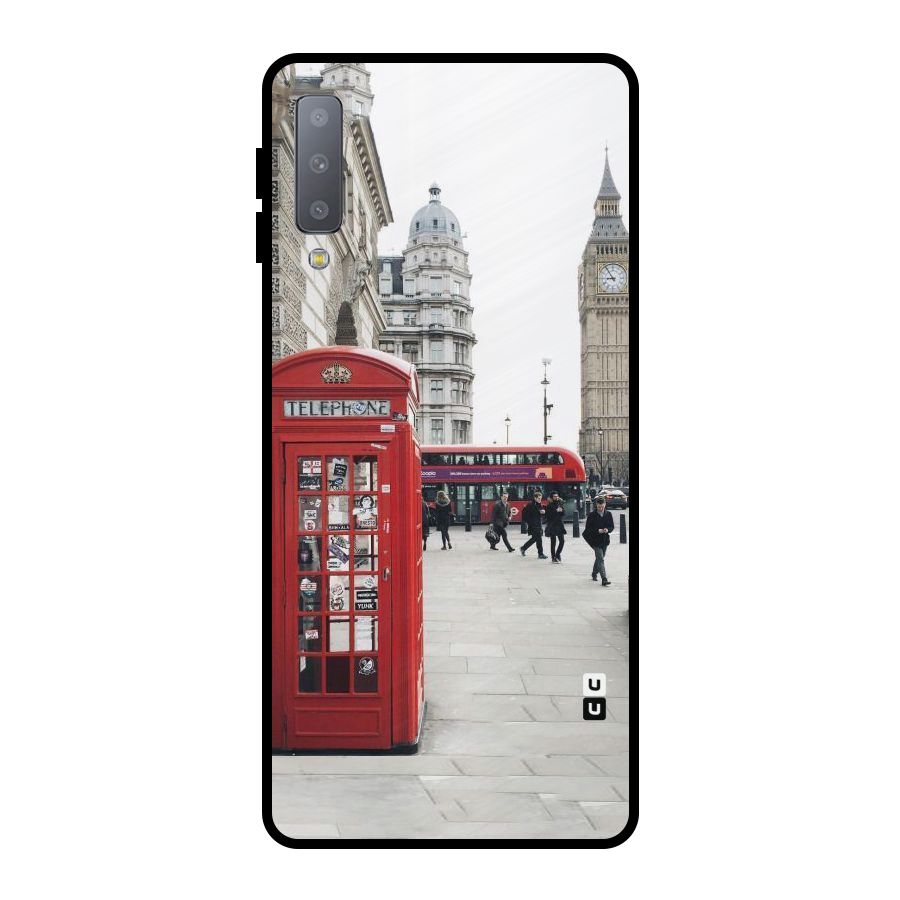 Red City Metal Back Case for Galaxy A7 (2018)