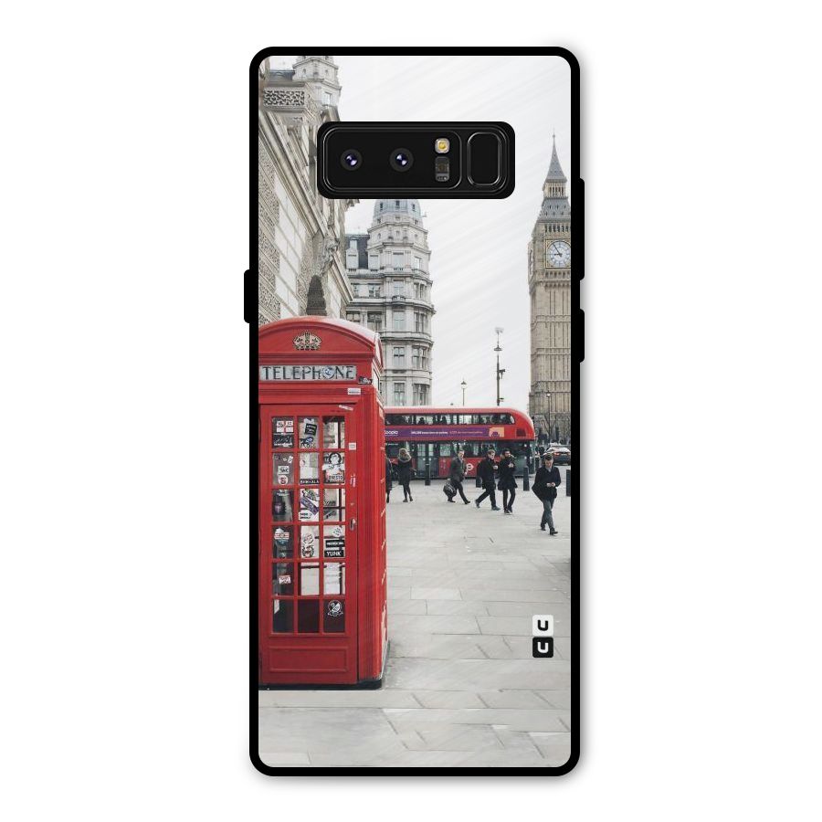 Red City Metal Back Case for Galaxy Note 8