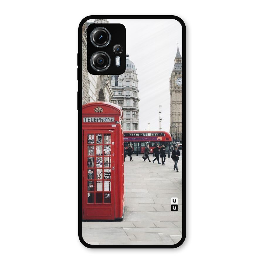 Red City Metal Back Case for Moto G13