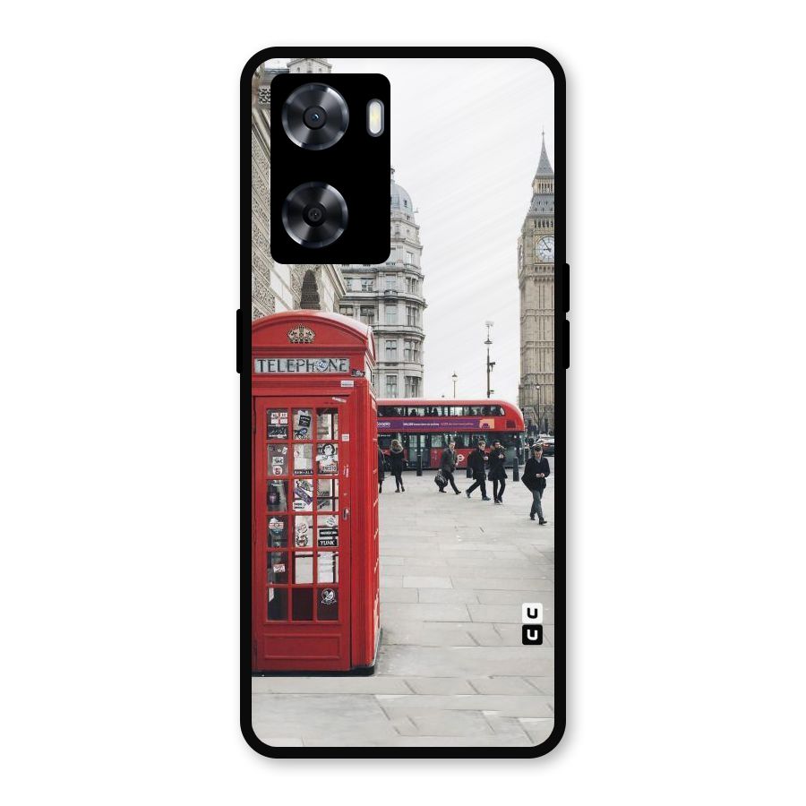 Red City Metal Back Case for Oppo A77s