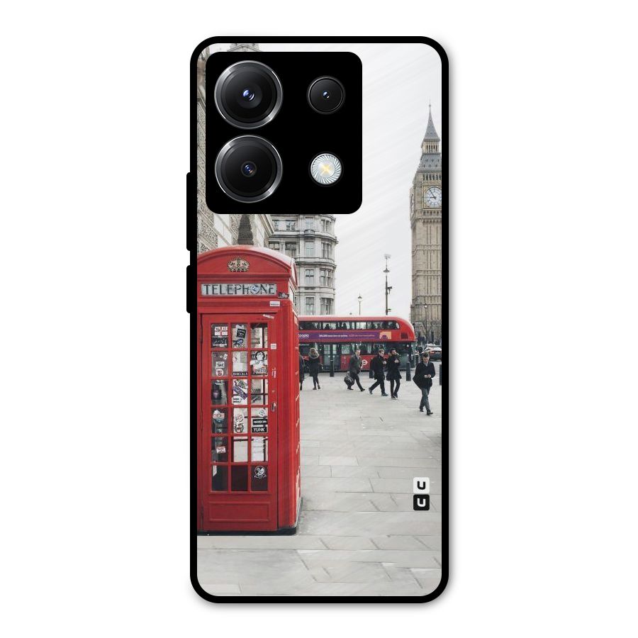 Red City Metal Back Case for Poco X6