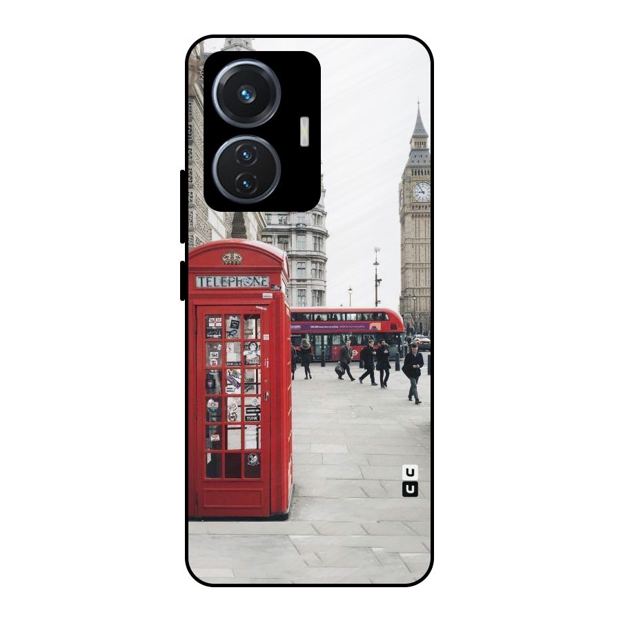 Red City Metal Back Case for Vivo T1 44W