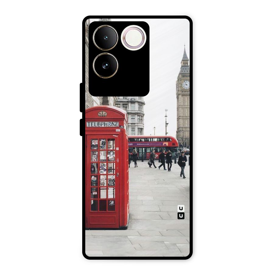 Red City Metal Back Case for Vivo T2 Pro