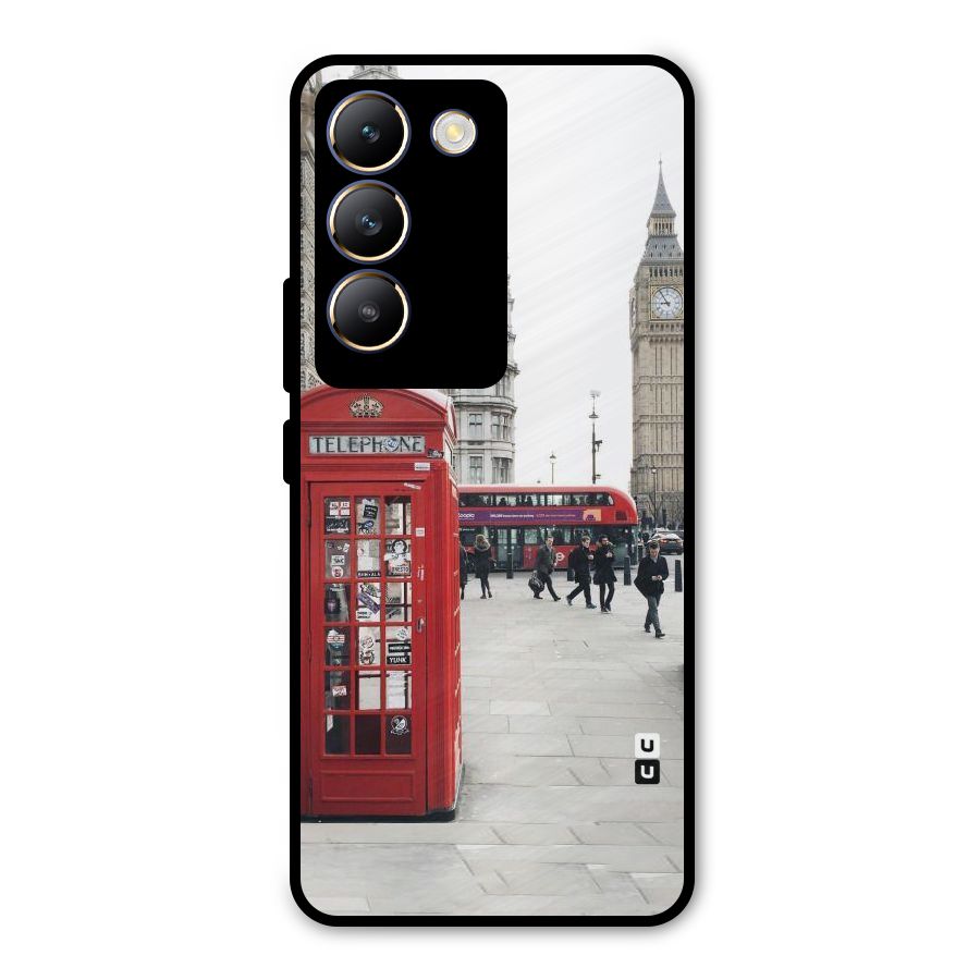 Red City Metal Back Case for Vivo T3 5G