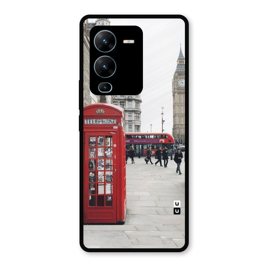 Red City Metal Back Case for Vivo V25 Pro