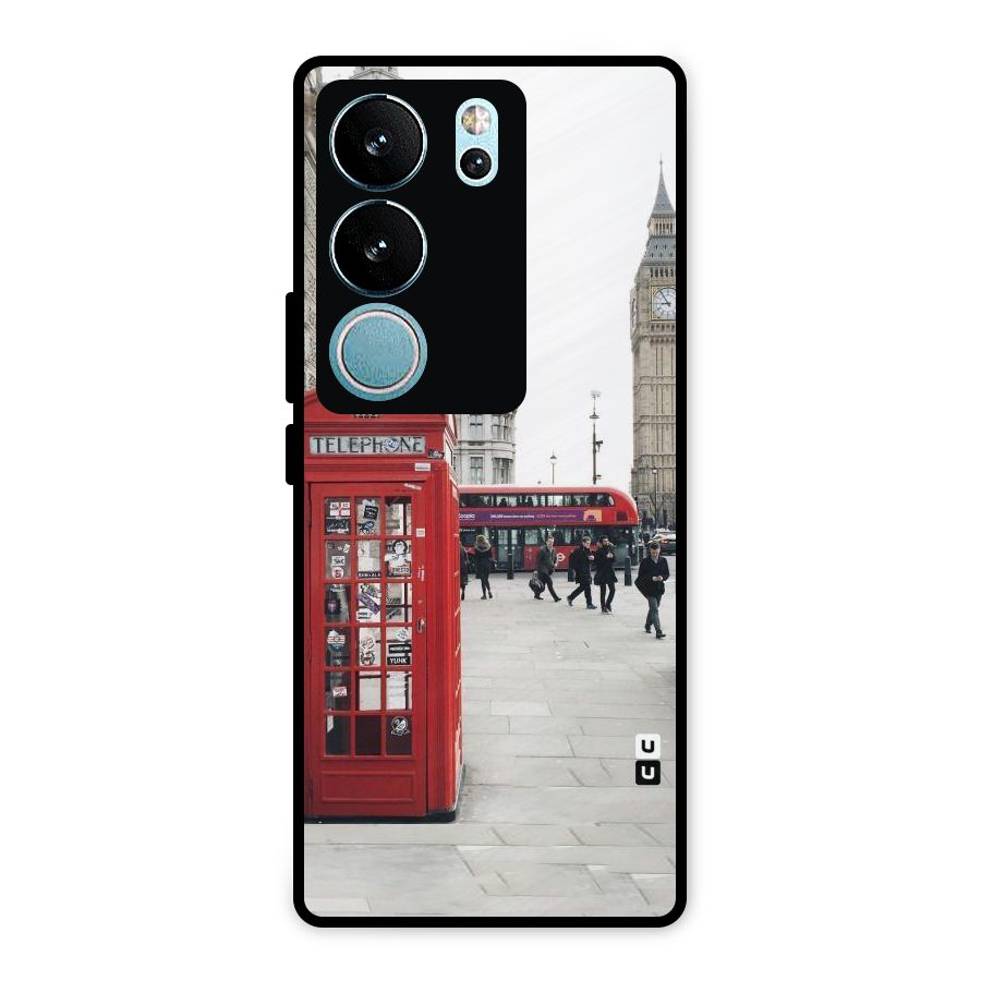 Red City Metal Back Case for Vivo V29
