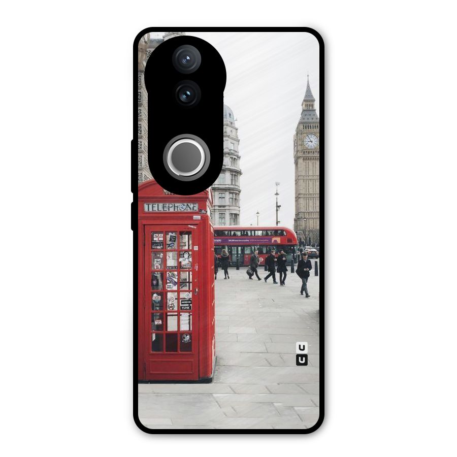 Red City Metal Back Case for Vivo V50e