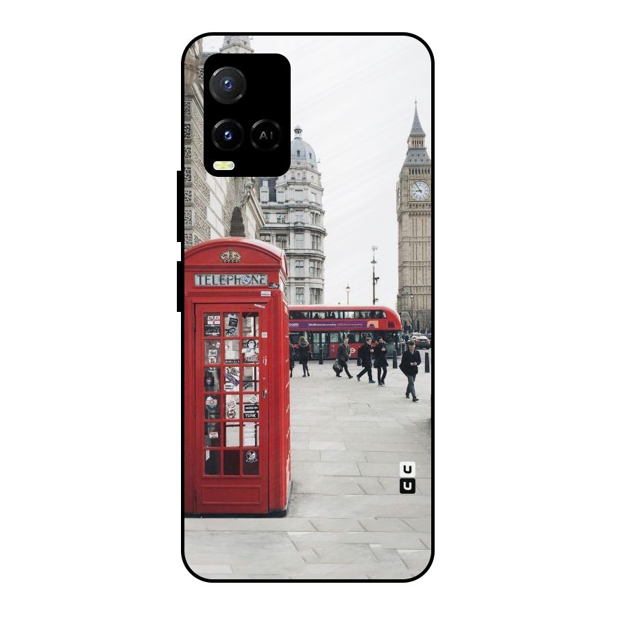 Red City Metal Back Case for Vivo Y21T