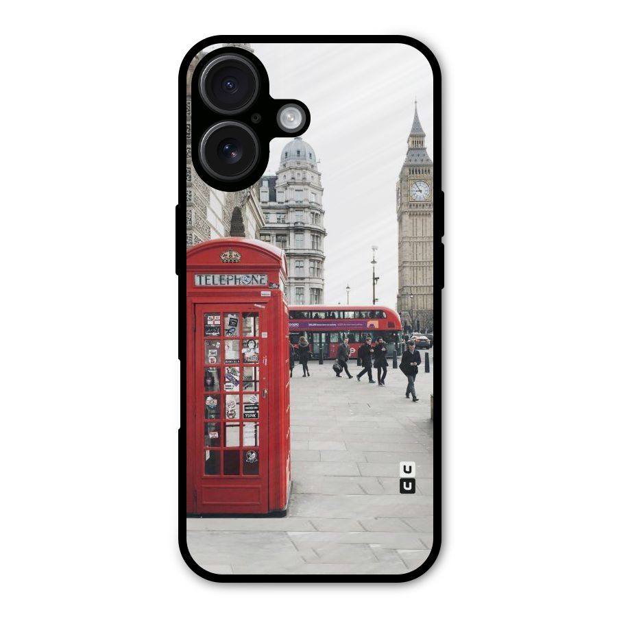 Red City Metal Back Case for iPhone 16