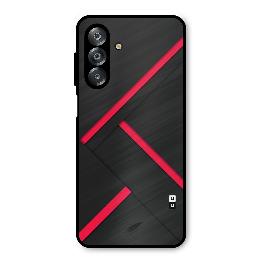 Red Disort Stripes Metal Back Case for Galaxy A26