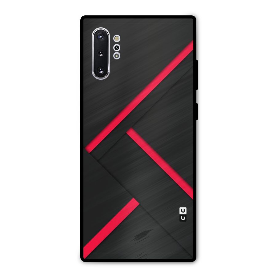 Red Disort Stripes Metal Back Case for Galaxy Note 10 Plus