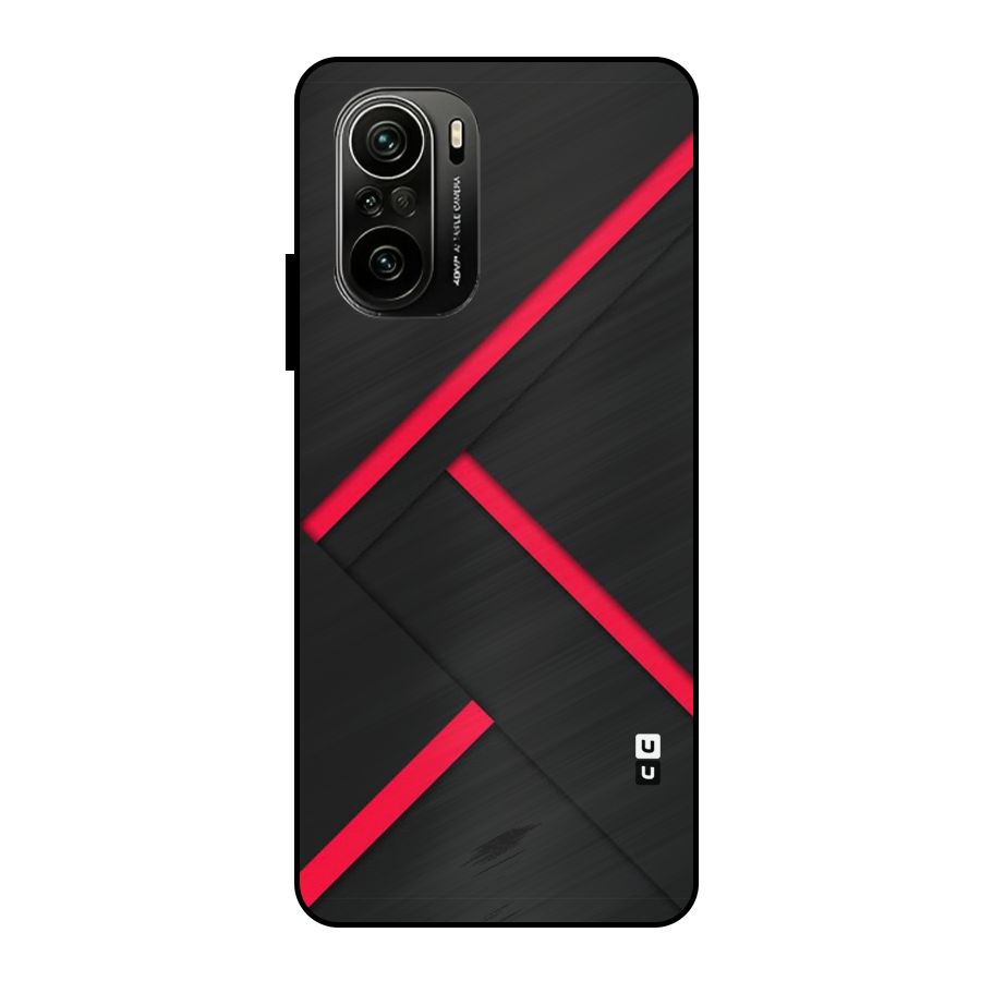 Red Disort Stripes Metal Back Case for Mi 11X Pro