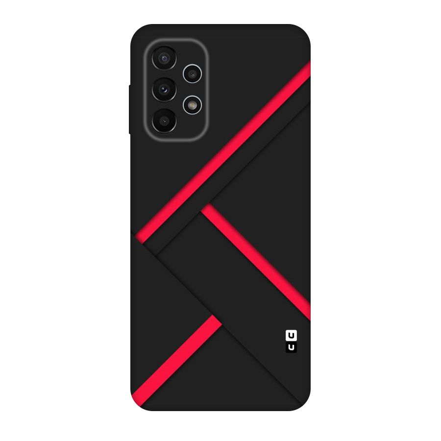 Red Disort Stripes Original Polycarbonate Back Case for Galaxy A23