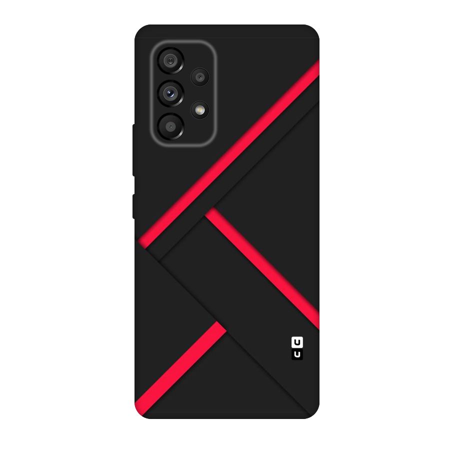 Red Disort Stripes Original Polycarbonate Back Case for Galaxy A53 5G