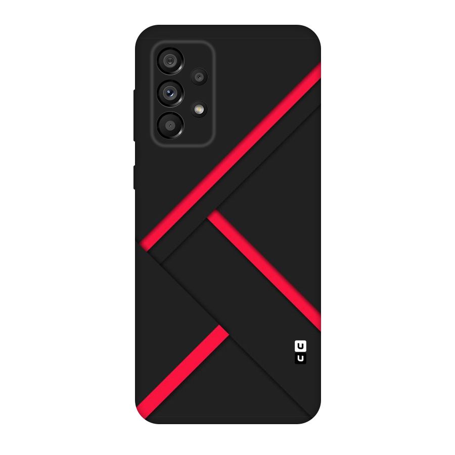 Red Disort Stripes Original Polycarbonate Back Case for Galaxy A73 5G