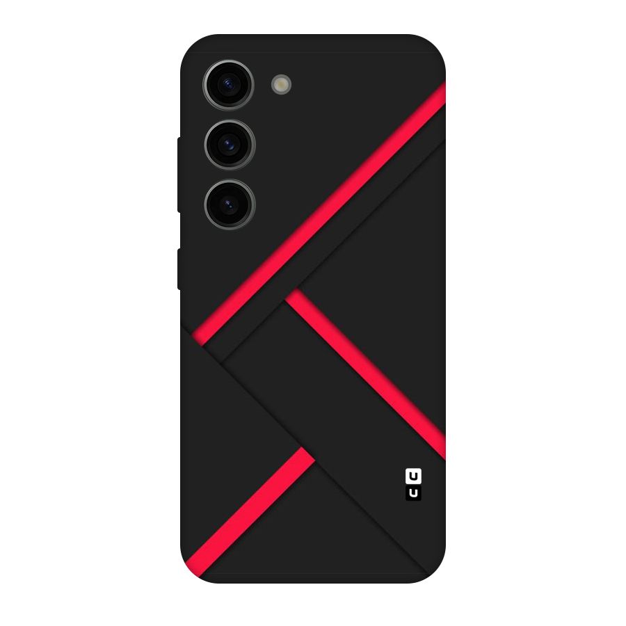 Red Disort Stripes Original Polycarbonate Back Case for Galaxy S23