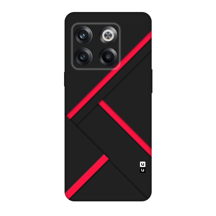 Red Disort Stripes Original Polycarbonate Back Case for OnePlus 10T