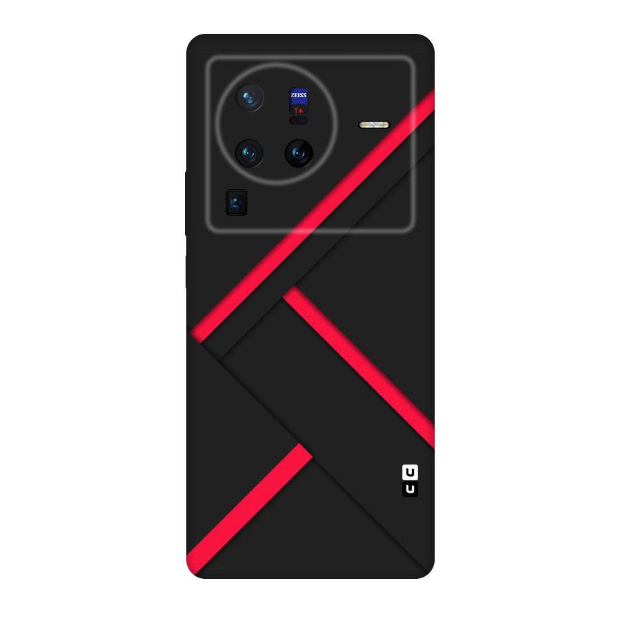 Red Disort Stripes Original Polycarbonate Back Case for Vivo X80