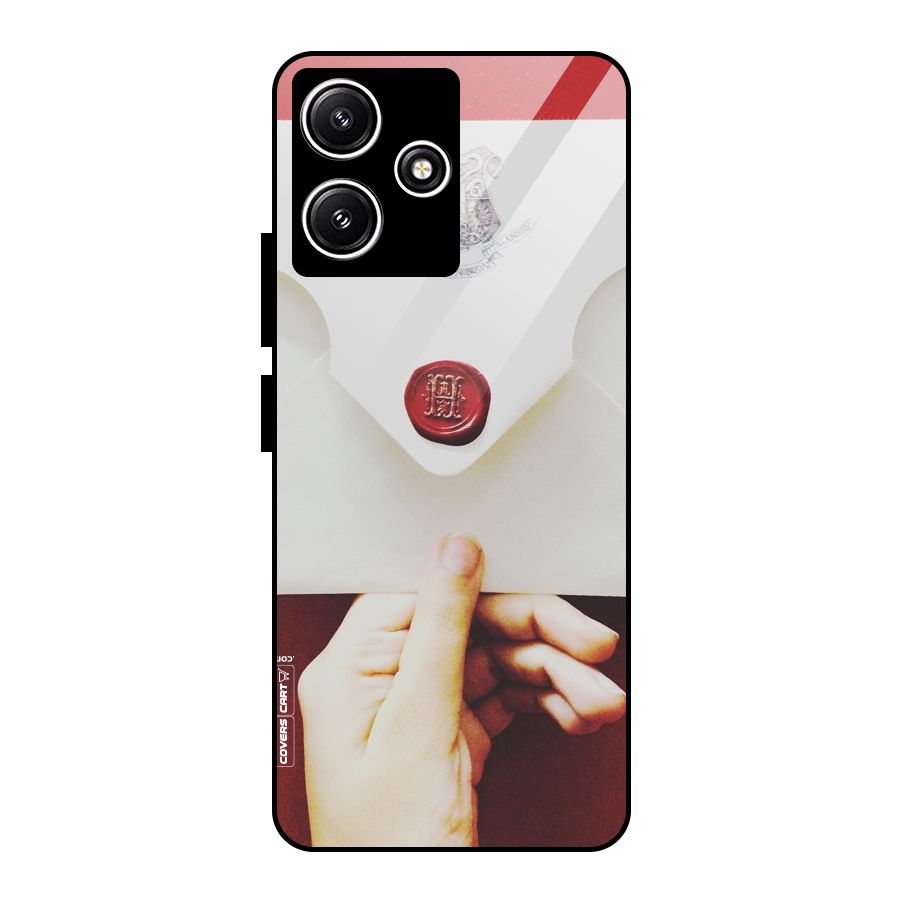 Red Envelope Glass Back Case for Poco M6 Pro