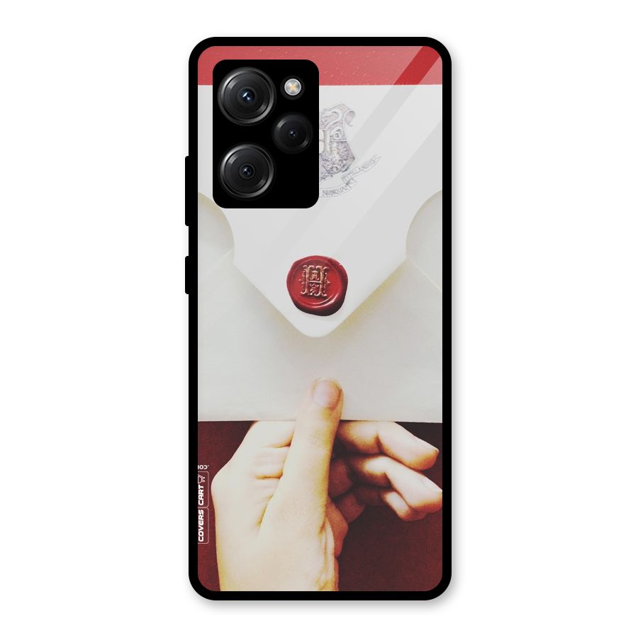 Red Envelope Glass Back Case for Poco X5 Pro