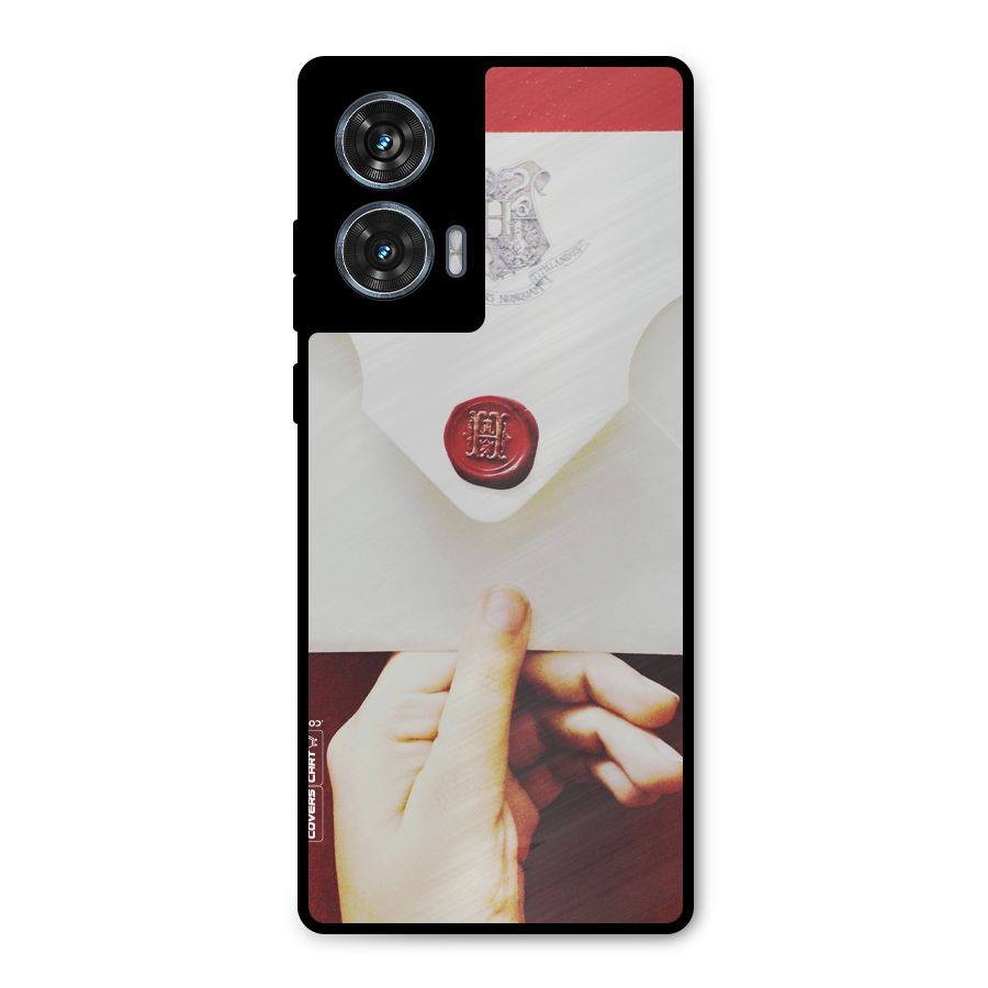 Red Envelope Metal Back Case for Motorola Edge 50 Fusion