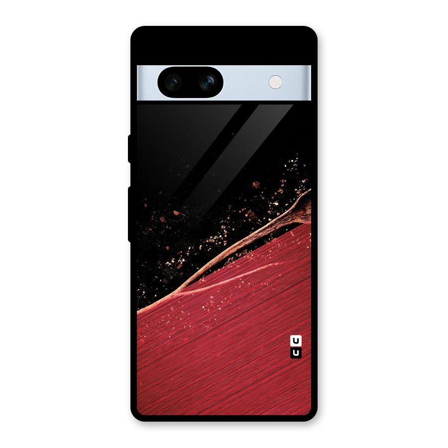 Red Flow Drops Glass Back Case for Google Pixel 7a