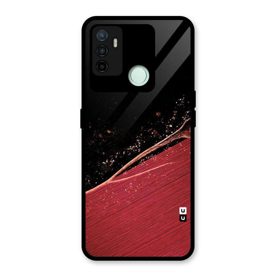 Red Flow Drops Glass Back Case for Oppo A53