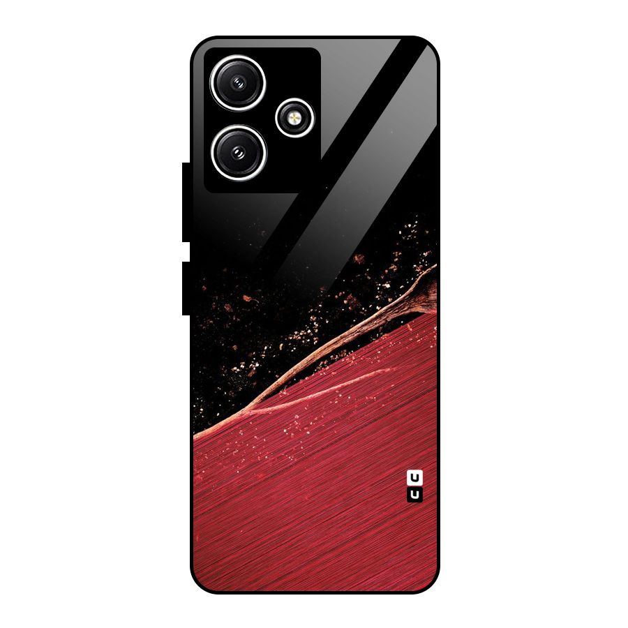Red Flow Drops Glass Back Case for Poco M6 Pro
