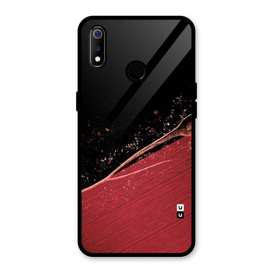 Red Flow Drops Glass Back Case for Realme 3i