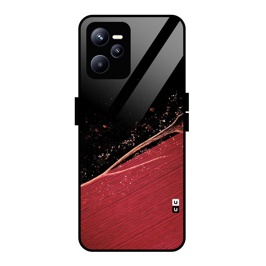 Red Flow Drops Glass Back Case for Realme C35