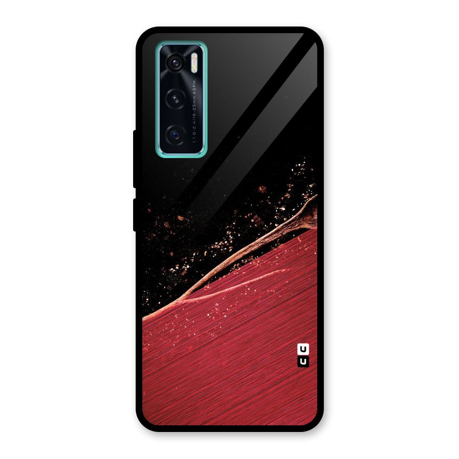 Red Flow Drops Glass Back Case for Vivo V20 SE