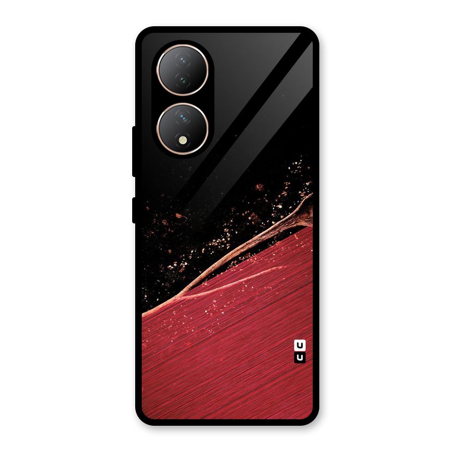 Red Flow Drops Glass Back Case for Vivo Y100A