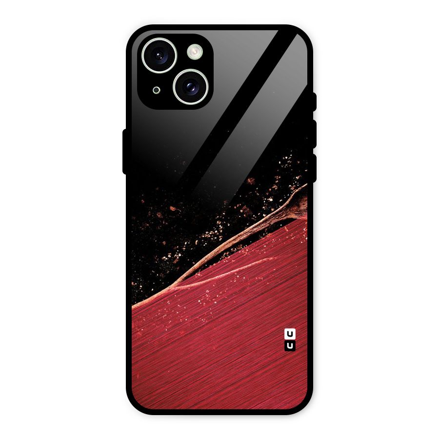 Red Flow Drops Glass Back Case for iPhone 15 Plus