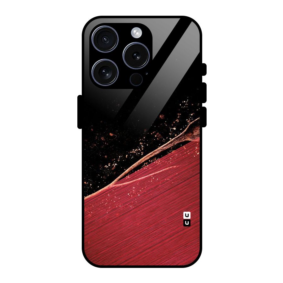 Red Flow Drops Glass Back Case for iPhone 15 Pro