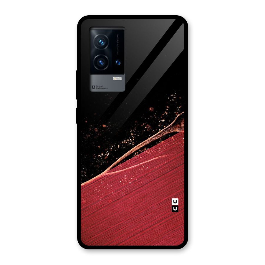 Red Flow Drops Glass Back Case for iQOO 9 5G