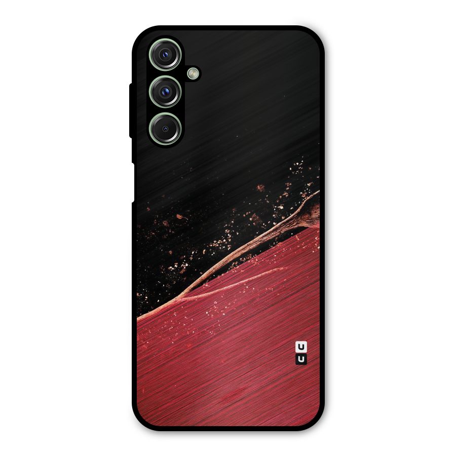 Red Flow Drops Metal Back Case for Galaxy M34