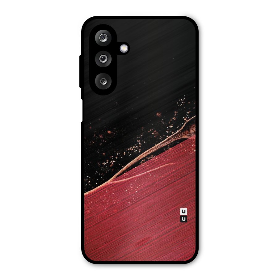 Red Flow Drops Metal Back Case for Galaxy M36