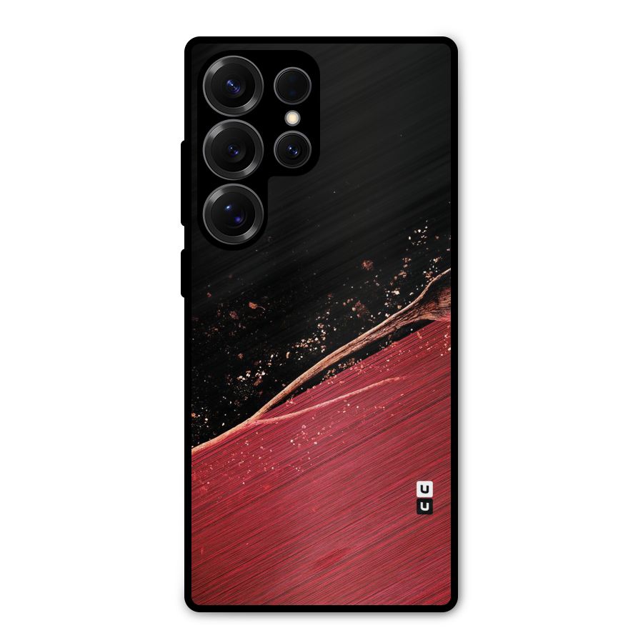 Red Flow Drops Metal Back Case for Galaxy S25 Ultra